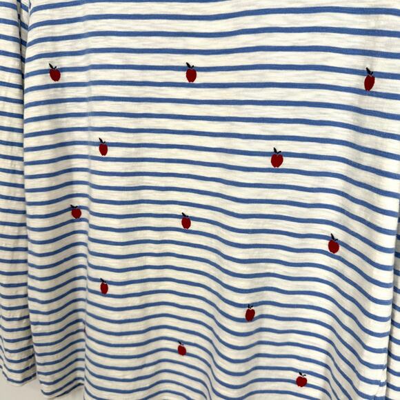 Talbots Plus Size X 0X 1X Modal Cotton Teacher Apple Blue Blouse Shirt Top Women - Picture 7 of 9